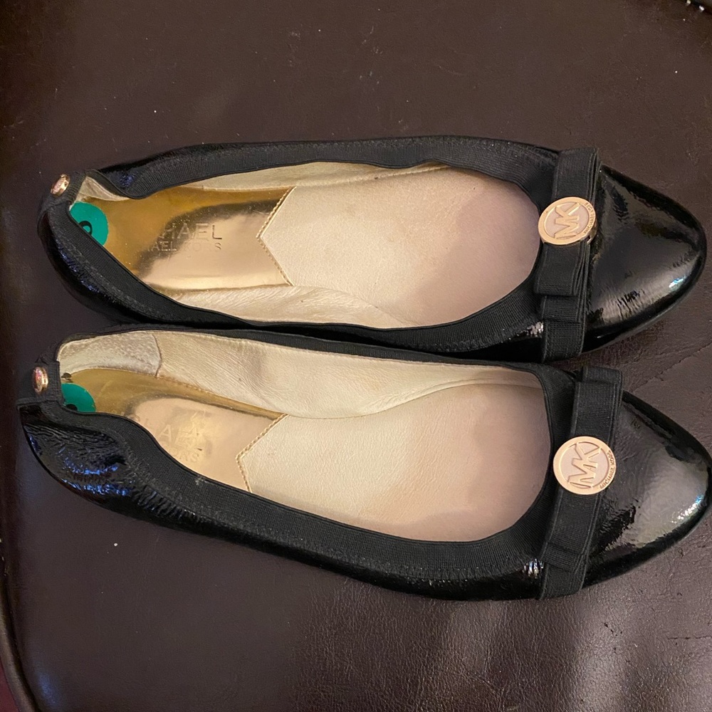 Michael Kors black ballet bow flats size 8